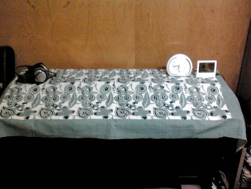 電子ピアノにカバーを掛けた状態